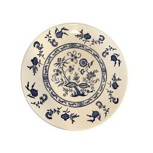 Vintage Scio Stoneware Blue Onion Dinner Plate 9-3/4"
